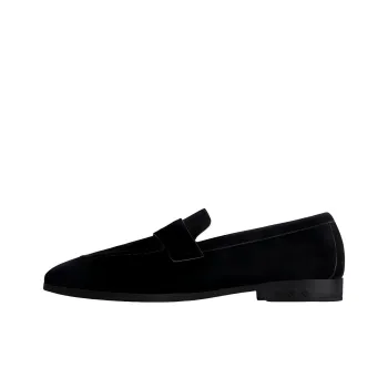 LOUIS VUITTON Glove Loafers Men Black