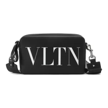 Valentino VLTN Logo Printed Zip Up Shoulder Bag