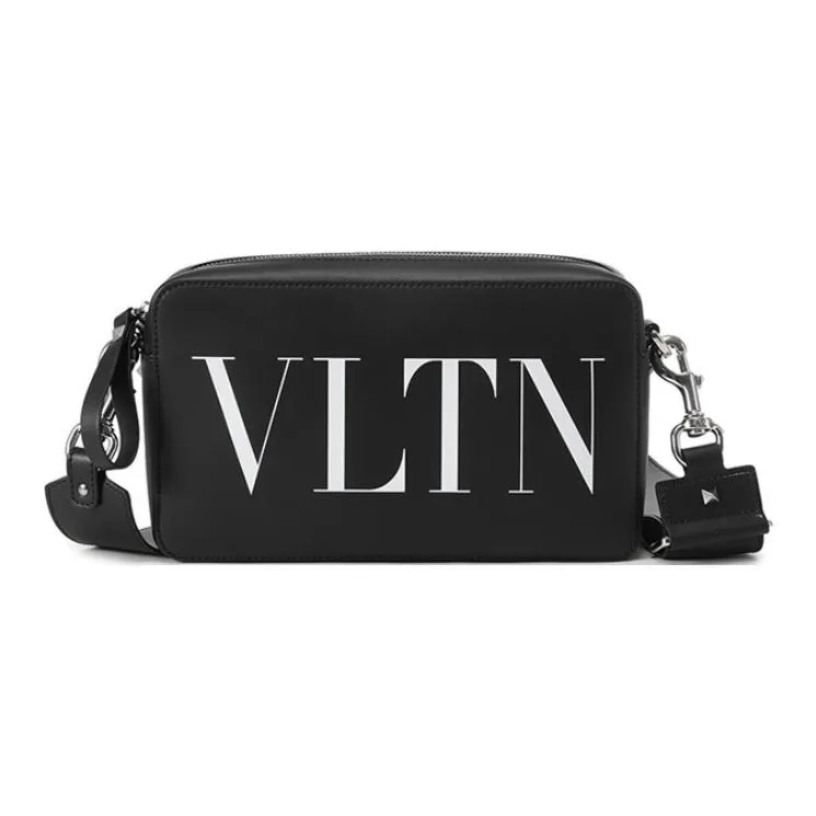 Valentino VLTN Logo Printed Zip Up Shoulder Bag-0