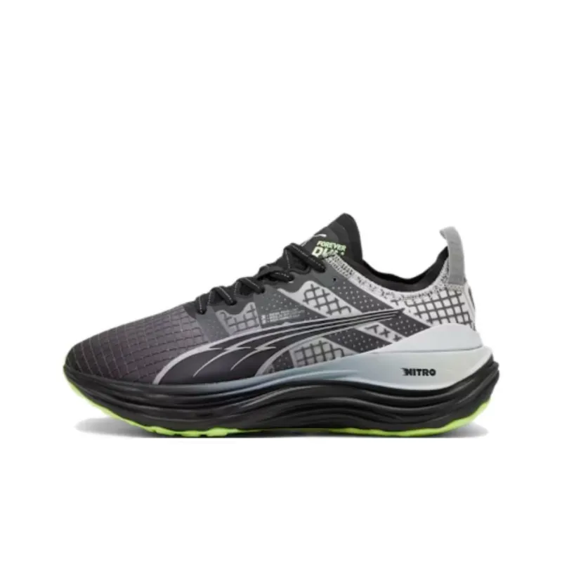 PUMA ForeverRUN Nitro Slip Resistant Low Top Casual Running Shoes Women's Black-0