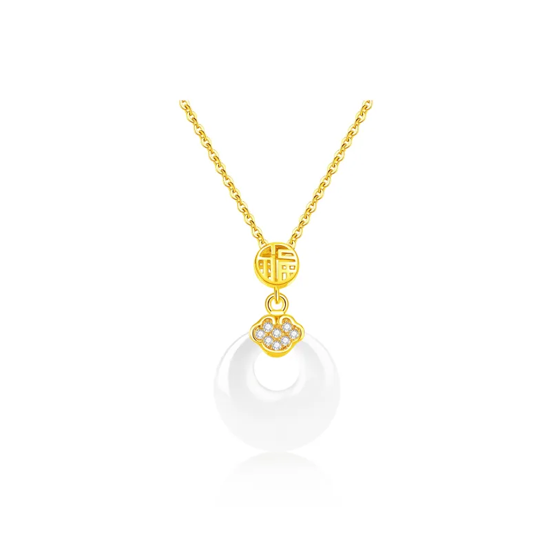 ZSY Chalcedony Jade Necklaces For Girls Women's-0