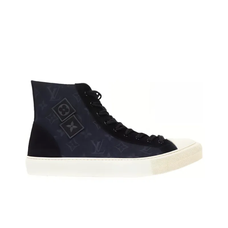Fragment Design x LOUIS VUITTON Fragment Tatto High-Top Stylish Skateboarding Shoes Men's Black-1