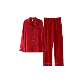 MADALLO Pajama Set Men's Elegant Deep Red
