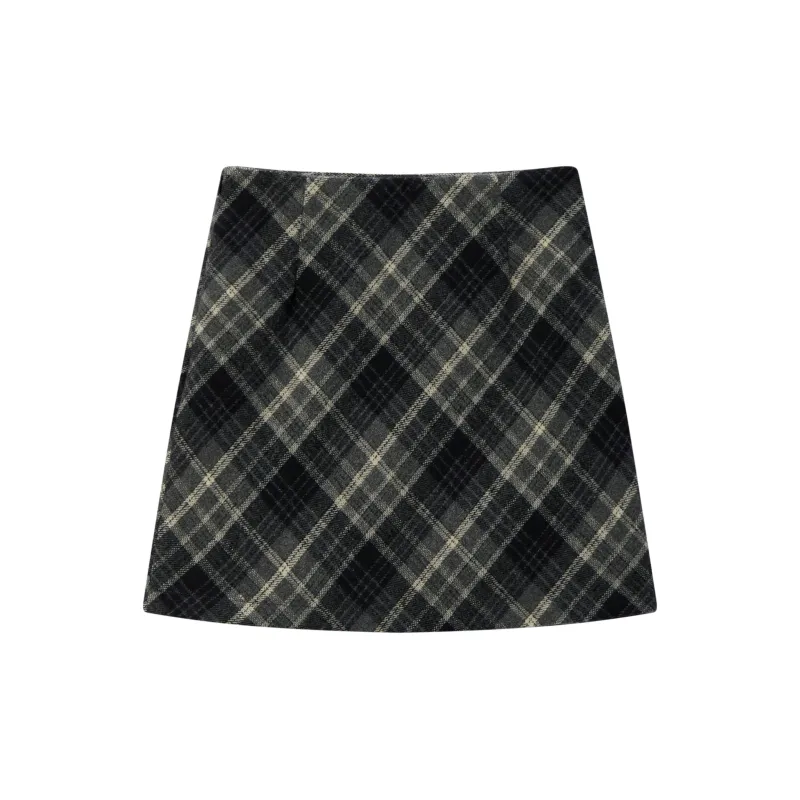 SEM/R Casual Short Skirts Women's Gray Blue Tone-1