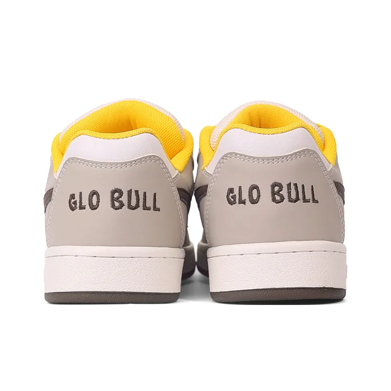 GLO BULL Skateboard Shoes Unisex Low Top Beige Brown Yellow-4