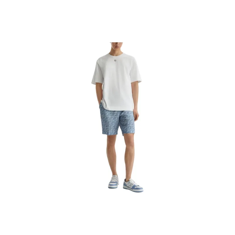 FENDI Ff Plaque Crewneck T Shirt-4