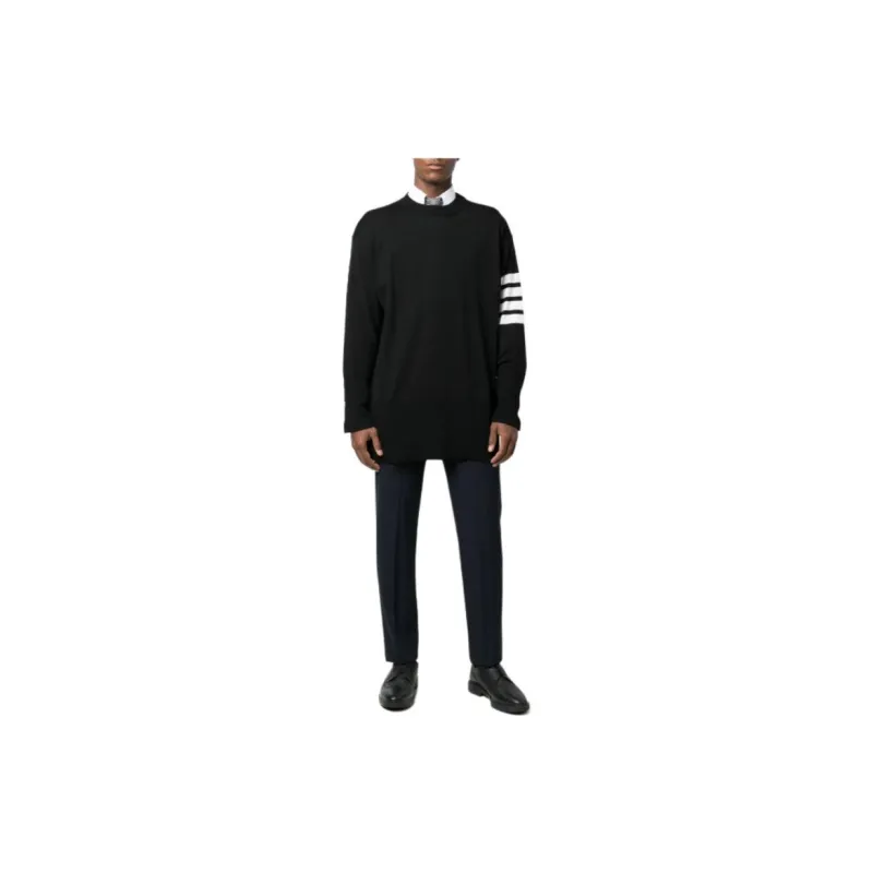 THOM BROWNE Fine knit 4 Bar Wool Jumper-3