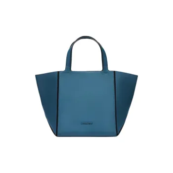 MICHAEL KORS Cow Leather Tote Bag, Shopping Bag, Handbag Medium Size Women's Coarse Cloth Blue