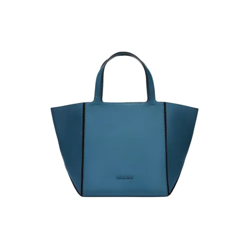 MICHAEL KORS Cow Leather Tote Bag, Shopping Bag, Handbag Medium Size Women's Coarse Cloth Blue