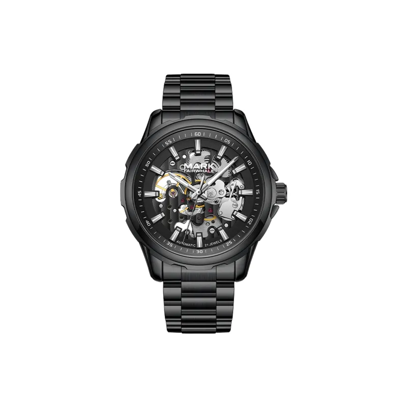 FAIRWHALE Automatic Mechanical Movement Watch Unisex Black Dial-4