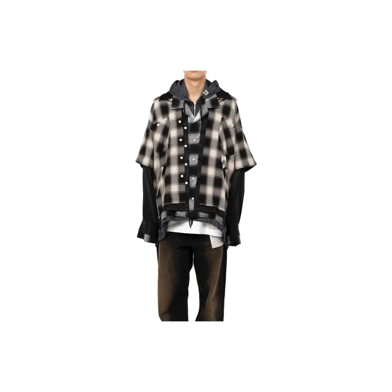 Maison Mihara Yasuhiro Plaid Drawstring Shirt-3
