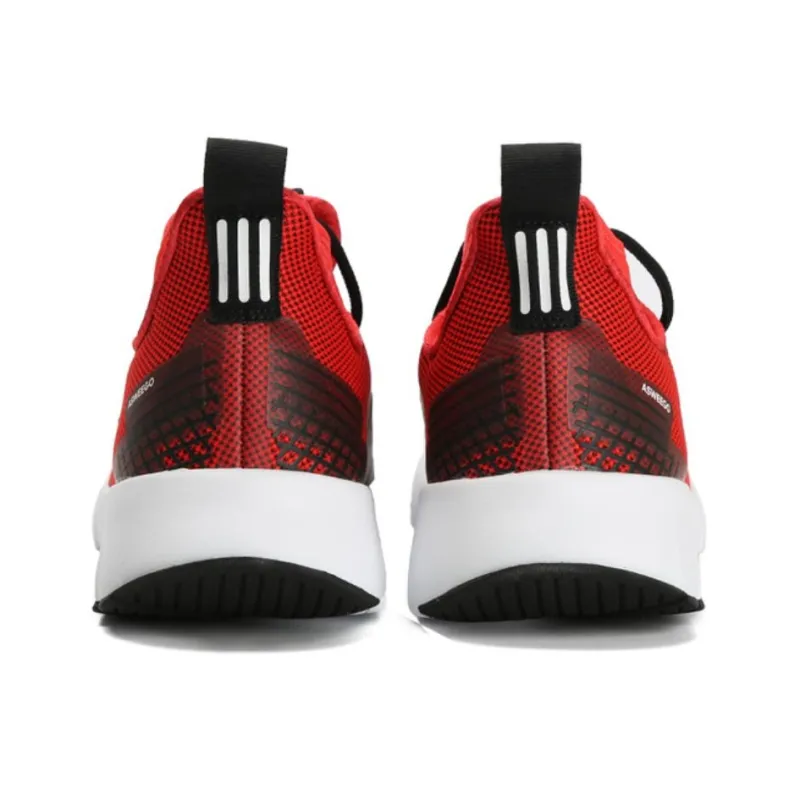 Adidas Asweego Anti-Slip Wear-Resistant Mid-Top Running Shoes Men's Red Black-3