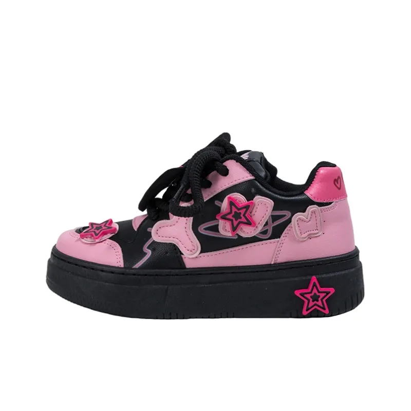 OYNN Young Baby Series Skateboard Shoes Women's Low Top Pink-1