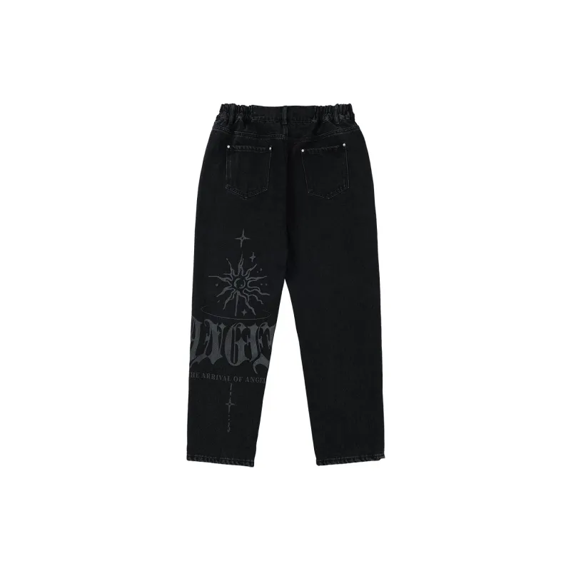 LUJIAMEN Jeans Early Autumn And Spring Unisex Black-1