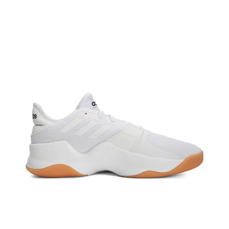 Adidas Streetflow Anti-Slip Wear-Resistant Low-Top Basketball Shoes Unisex White-1