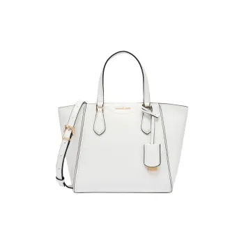 MICHAEL KORS TARYN Split Cow Leather Shoulder Bag, Crossbody Bag, Handbag Small Size Women's White