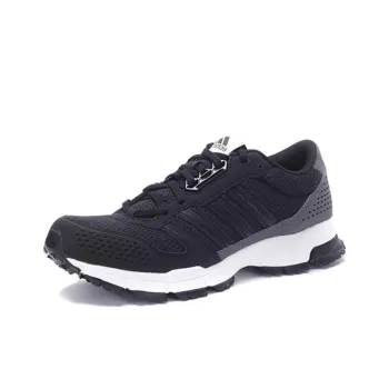 Adidas Marathon 10 Anti Slip Wear Resistant Low Top Casual Running Shoes Men's Black Gray