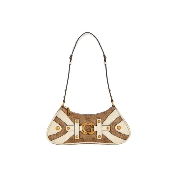 GUESS Artificial Leather Handbag, Shoulder Bag Mini Women's Beige
