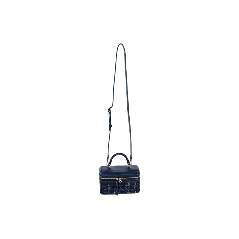 ZARA Polyurethane Handbag Small Size Women's Blue-2