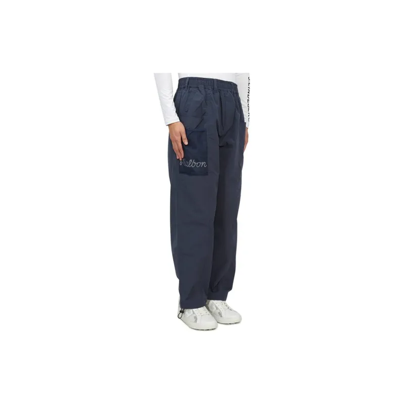 Malbon Golf Knitted Sweatpants Men's Blue-6