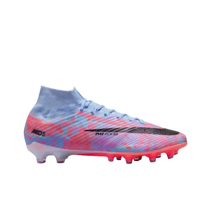 Nike Zoom Mercurial Superfly 9 Anti Slip Wear Resistant Soccer Shoes Unisex Blue-1
