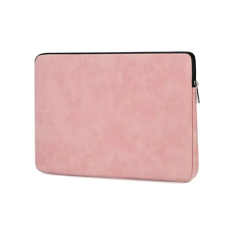 MUYKUY PU Leather Liner Laptop Bag Regular Unisex Gray/Pink/Black-9