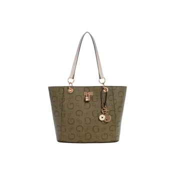 GUESS Artificial Leather Tote Bag Shopping Bag Shoulder Bag Crossbody Bag Handbag Women's Green