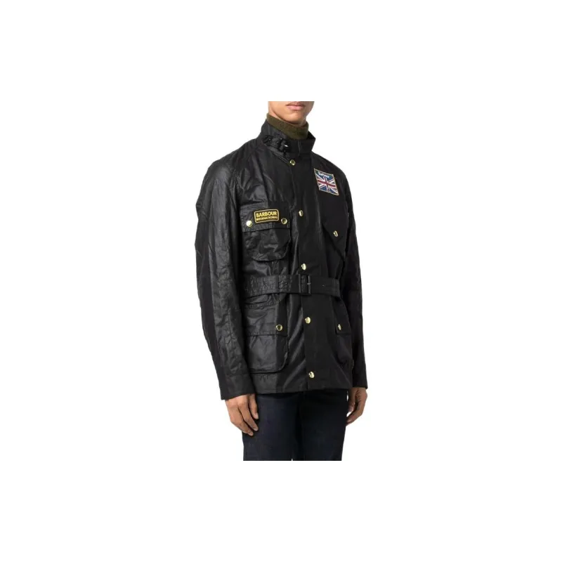 BARBOUR International Union Jack Wax Jacket-3