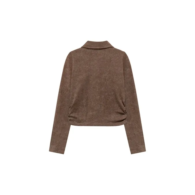 CHUU Cropped Coat Women's Coffee-1