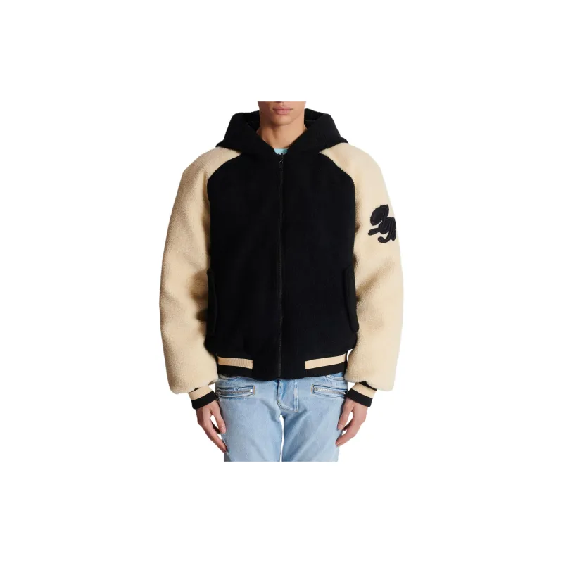 BALMAIN Hooded Zip Up Reversible Jacket-5