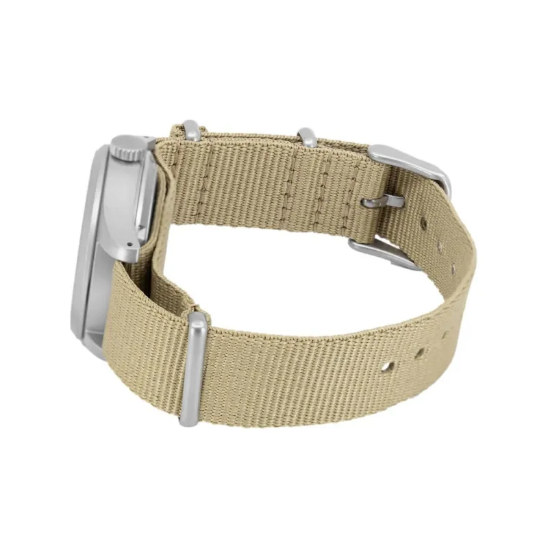 SEIKO Automatic Mechanical Movement Nylon Strap Watch Men's Watches Gold Dial-3