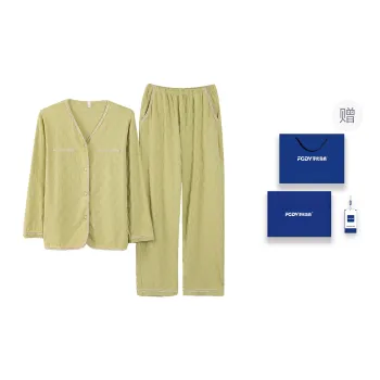 Floating Light Islands Pajama Set Women's Box Green