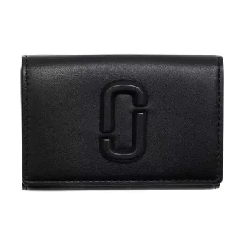 MARC JACOBS The Leather J Marc Logo Plaque Wallet