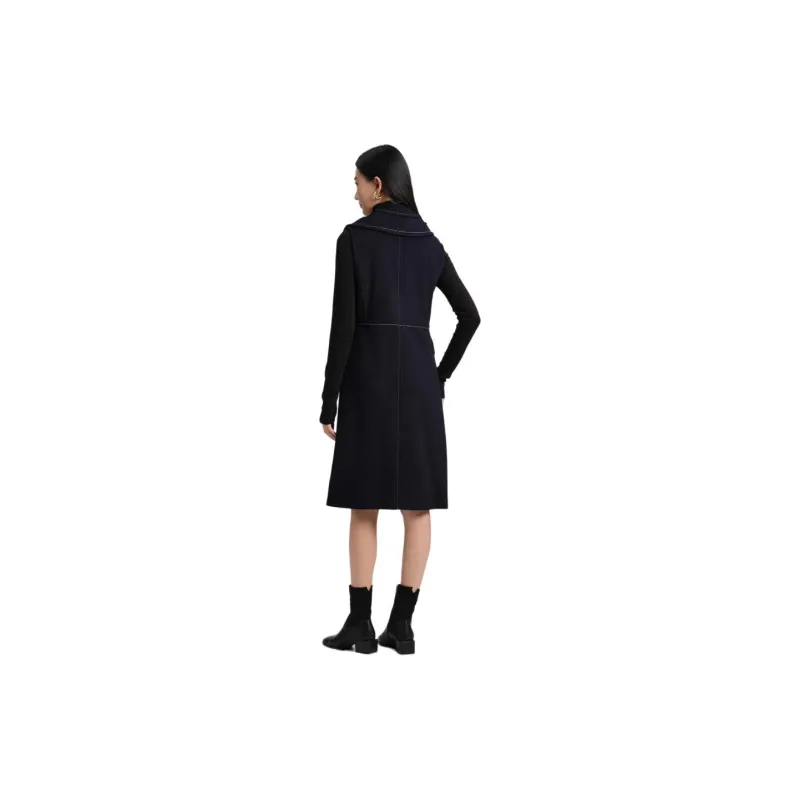 Blood Glitter Sleeveless Dress Women's Navy Blue-1