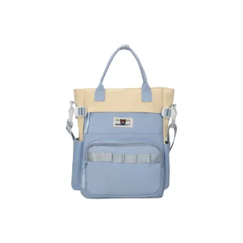 Deli Bear Canvas Canvas Bag Backpack Regular Unisex Green/Blue/Orange/Khaki/Black/Purple