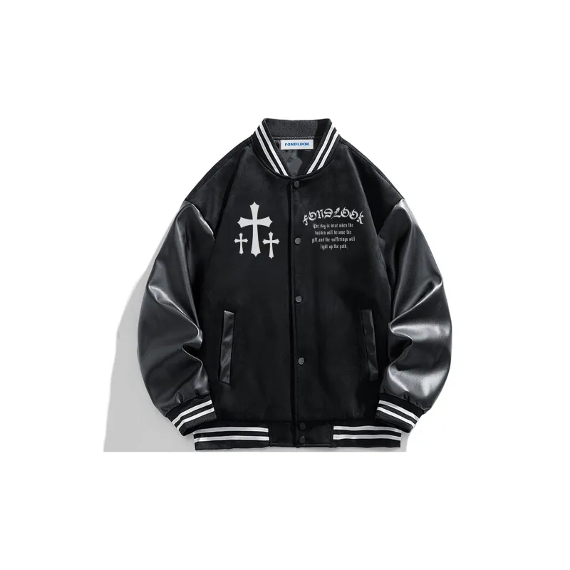 FONDLOOK Baseball Jacket Unisex-1
