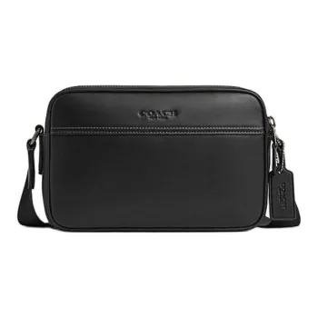 COACH Graham Cow Leather Shoulder Bag Crossbody Bag Medium Size Men's Black