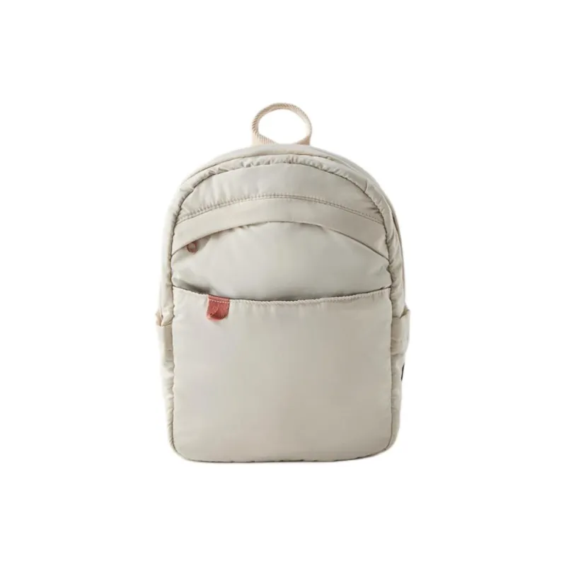 ZARA Polyester Backpack Regular Women's Light Beige Yellow-0