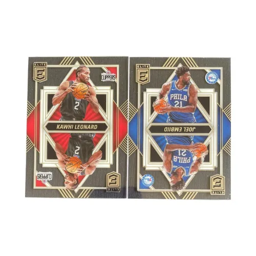 PANINI 2021 22 Elite Leonard+Embiid Film Teca Transparent Star Player Cards Universal Acceptance Sports Cards 2 Pcs