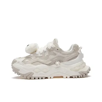 FILA FUSION BIANCO Hard Candy Moisture Wicking Height Increasing Low Top Casual Shoes Women's Brown White