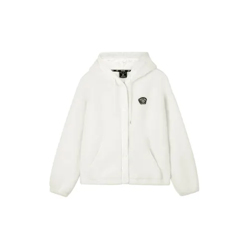Skechers Sports Alliance Series Velvet-feel Coat Women's Marshmallow White