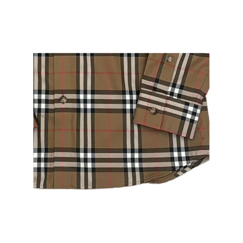 Burberry Shirts Men Brown-8
