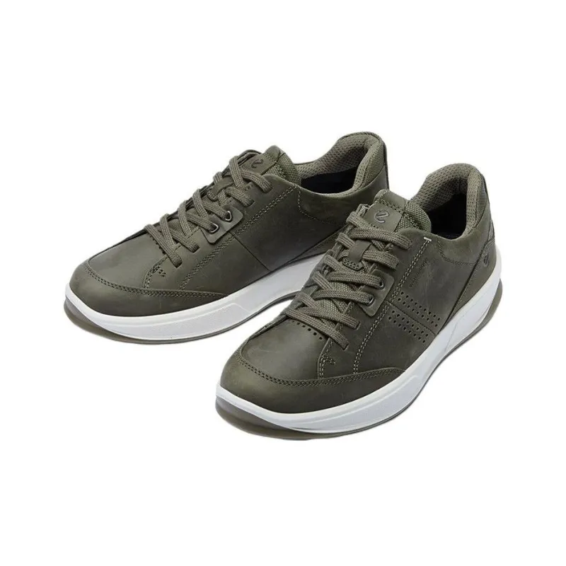 Ecco Wear Resistant Low Top Casual Shoes Men's Army Green-4