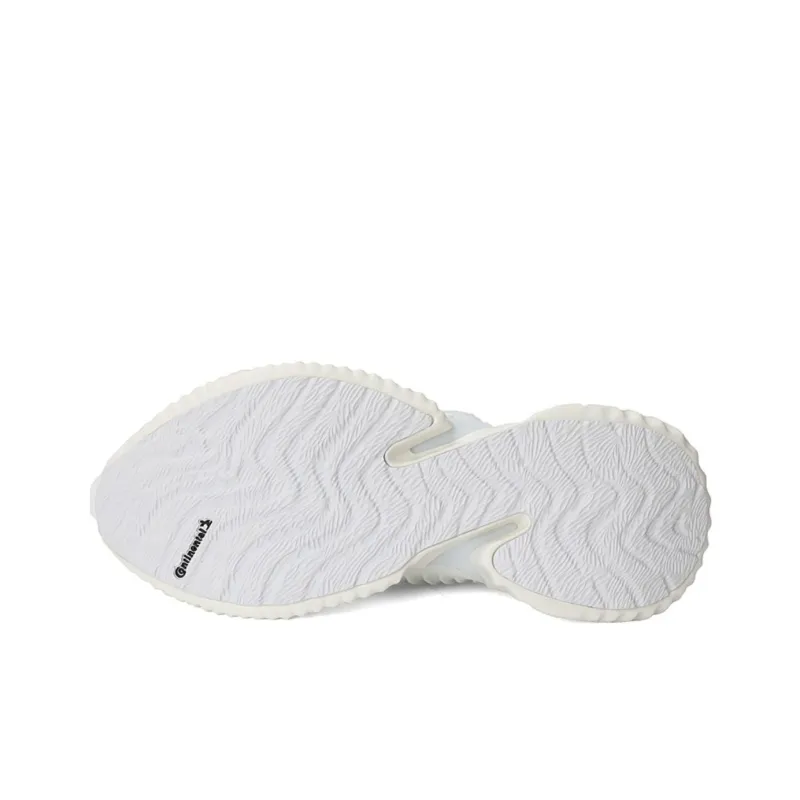 Adidas Alphabounce Instinct Slip Resistant And Breathable Low Top Casual Running Shoes Unisex Gray White-4