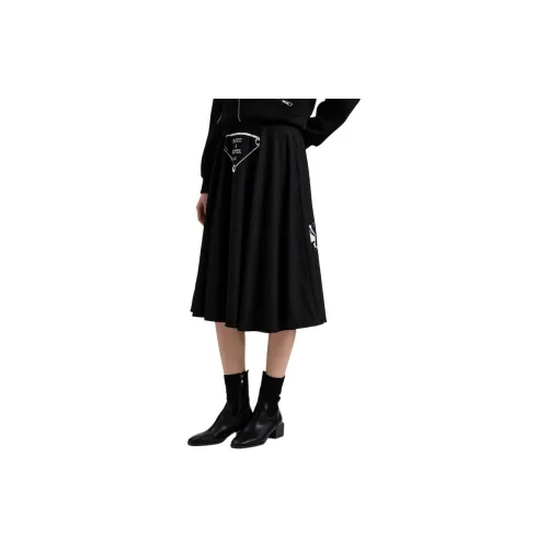 Blood Glitter Casual Long Skirts Women's Black