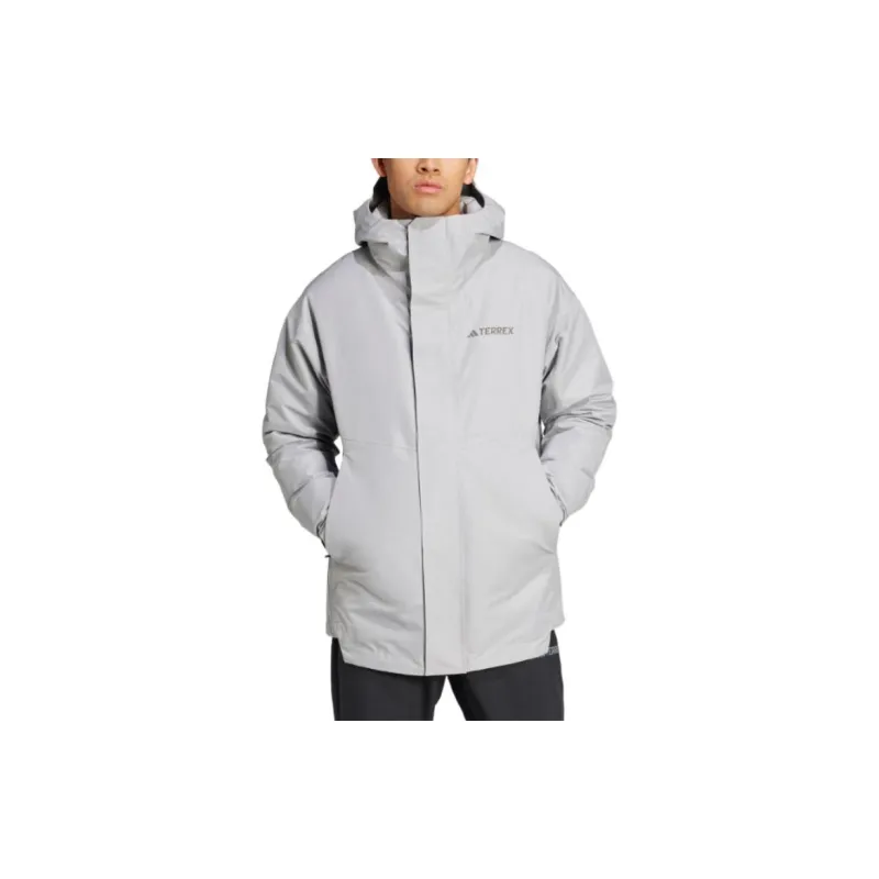 Adidas Waterproof And Windproof To Keep Warm Windbreaker Jacket Men's Gray-1
