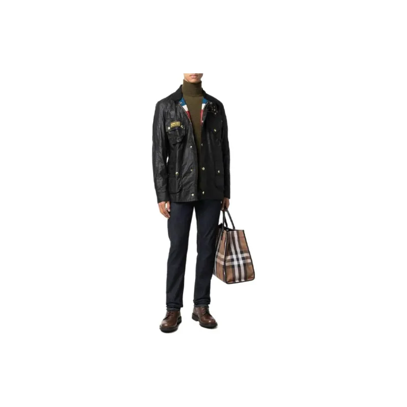 BARBOUR International Union Jack Wax Jacket-1