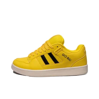 ABCYLM Slip Resistant Cushioning Impact Resistance Abrasion Resistant Low Top Skateboard Shoes Unisex Yellow