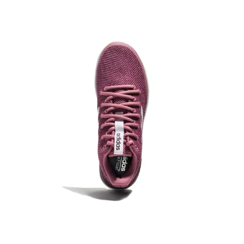 Adidas NEO Anti-Slip Wear-Resistant Mid-Top Skateboard Shoes Women's Red-4