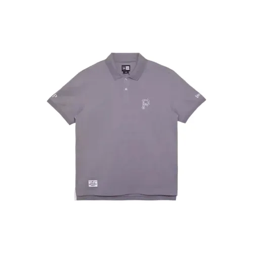 New Era Blue And White Porcelain Series Polo Shirts Unisex Gray